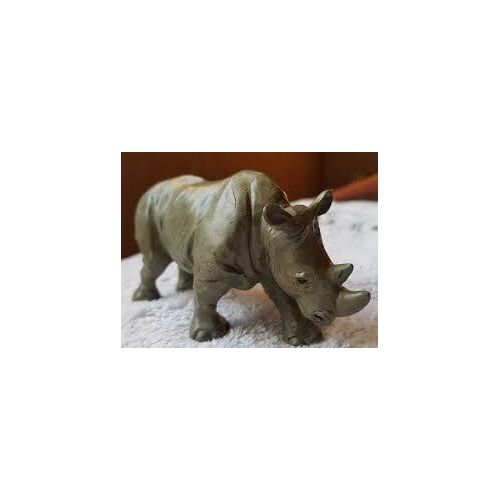 Figurine Miniature Rhinocéros - Papo - 2003 - Made In China - 13x7 Cm