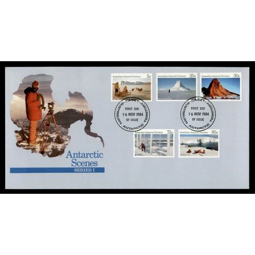 Australia 1985 Australie Antarctique Aat Fdc Topographe Geometre Chien Traineau Alpinisme Avion Banquise