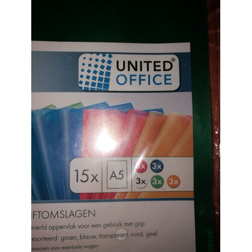 Lot De 15 Protèges Cahier A5 Multicouleur Marque United Office