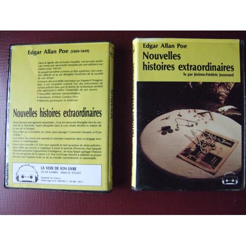 Nouvelles Histoires Extraordinaires Edgar Allan Poe Tome 1 Et 2