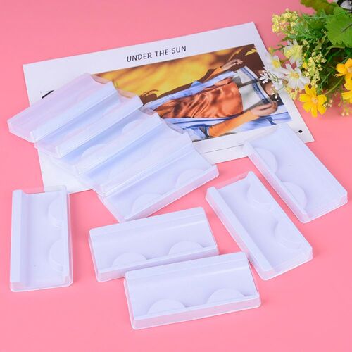 Xeju Compartiment Blanc De Récipient De Boîte De Cas De Stockage Vide De 10set Pour Le Soin De Faux Cils 