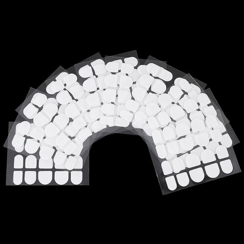 Xeju 200pcs Double-Side Adhésif Conseils Transparent Faux Ongles Outil Colle À Ongles Outil 