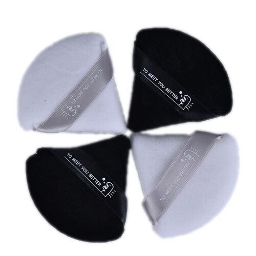 Xeju 2pcs Portable Doux Triangle Velours Cosmétique Puffs Mini Maquillage Éponge Outil De Maquillage 