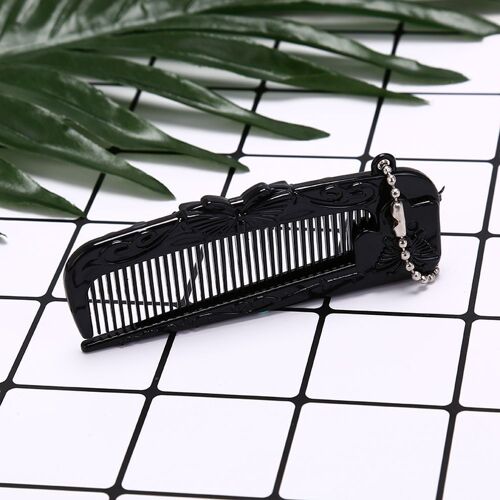 Xeju Peigne À Cheveux Portable Brosse Heychain Peigne De Massage Pliable Peigne Anti-Stati Chaise 