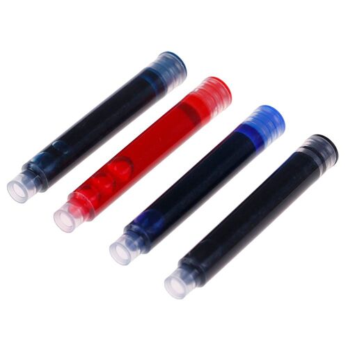 Xeju 10pcs Fountain Pen Ink Cartridges Black Assurance 3.4mm Caliber Replaceable