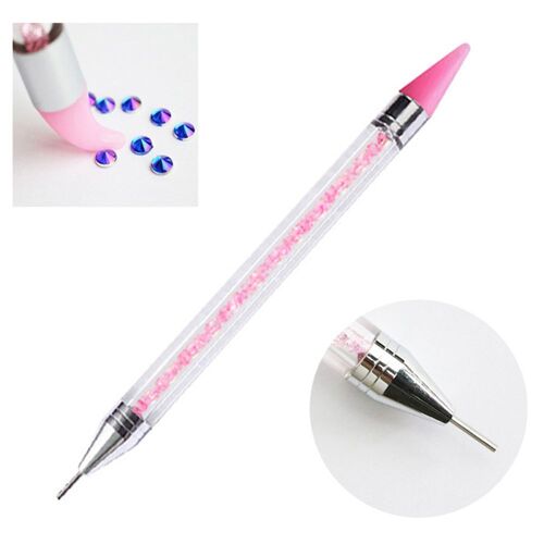 Xeju Double Tête Cristal Nail Art Parsemant La Peinture Stylo Outils De Manucure Peinture Stylo Point 