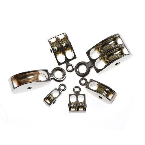 Xeju 36/52/75mm Metal Sheave Zinc Alloy Pulley Mini Single/Double Pulley For Diy