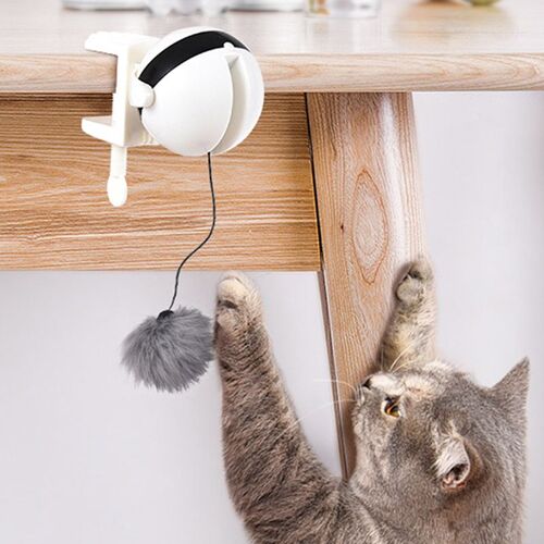 Xui Boule Électrique À Levage Automatique Jouet De Chat En Jeu Auto, Boule Avec Boule Pelucheuse J2y