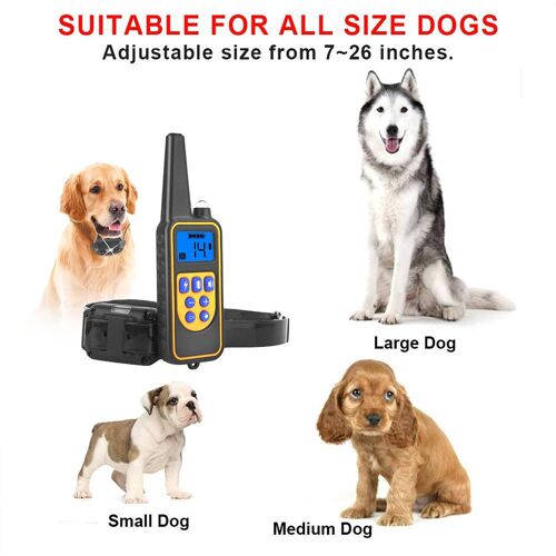 Xui Collier Anti-Choc Électrique Pour Chiens Avec Dispositif Étanche À Distance Pour Grands Chiens, Entraînement Des Animaux Domestiques J2y