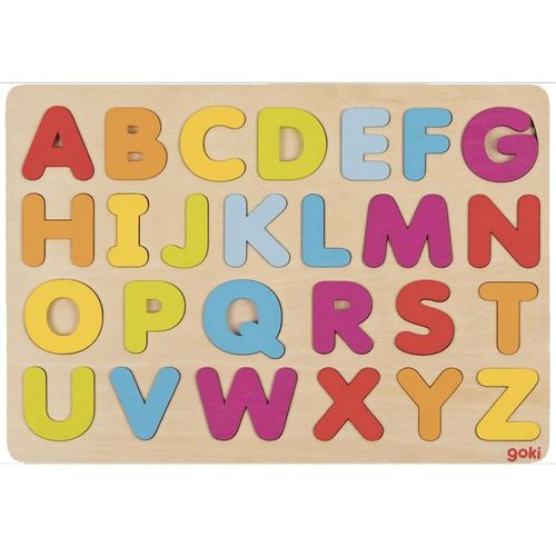 Puzzle D'encastrement Alphabet Majuscules A-Z - Goki