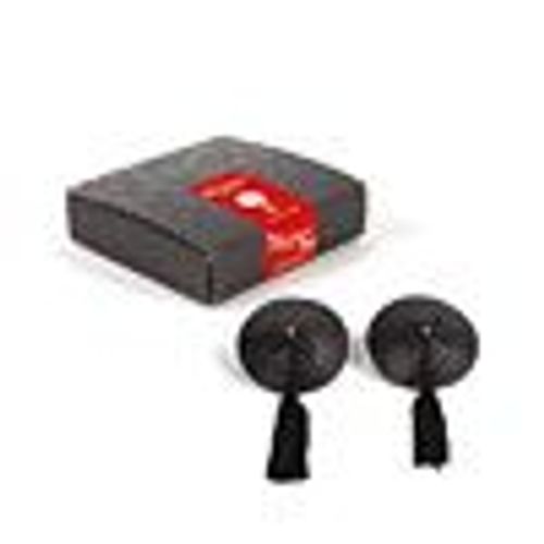 Cache Seins En Cuir - Burlesques Pasties Noir - Bijoux Indiscrets