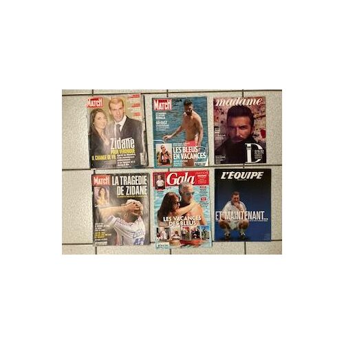 Lot De 6 Revues Les Bleus Zidane Beckham
