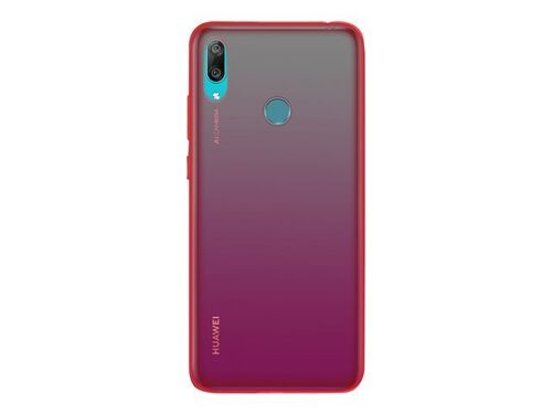 Colorblock - Coque de protection pour téléphone portable - polyuréthanne thermoplastique (TPU) - rouge, noir (pack de 2) - pour Huawei Y7 2019