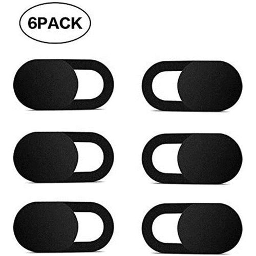 Cache Webcam 6 pcs Webcam Cover Cache Camera Ordinateur Portable Ultra-Mince, pour iPhone, iPad, Macbook, Smartphones, Tablettes, PC, etc. - Noir