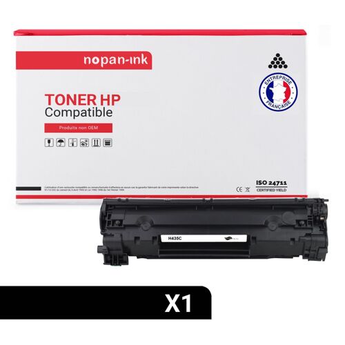 1 Toner pour HP CB435A Black 2500 Pages avec P LaserJet Pro M1120 P LaserJet Pro M1120MFP P LaserJet Pro M1130 P LaserJet Pro M1210 P LaserJet Pro M1212nf P LaserJet Pro M1522 P LaserJet Pro M1522F P
