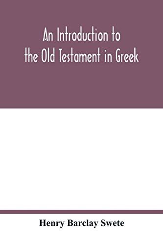An Introduction To The Old Testament In Greek