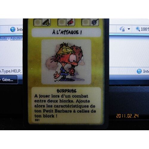 Kid Paddle : Blorks Attack - Carte À Collectionner & À Jouer - Cartes Surprise Hollographique : S91 : A L'attaque ! (Carte Tres Rare)