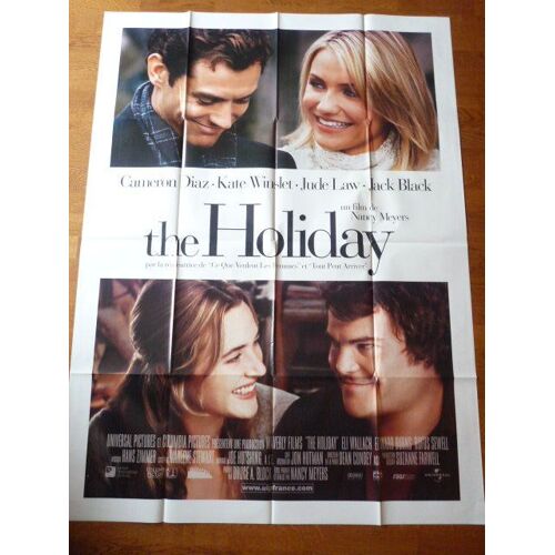 The Holliday De Nancy Meyers / Cameron Diaz / Jude Law  - Affiche De Cinéma 120 X 160 Cm