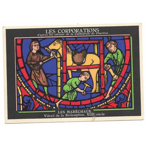 Carte Postale Publicité Aspirine Usines Du Rhône. Les Corporations Les Marechaux