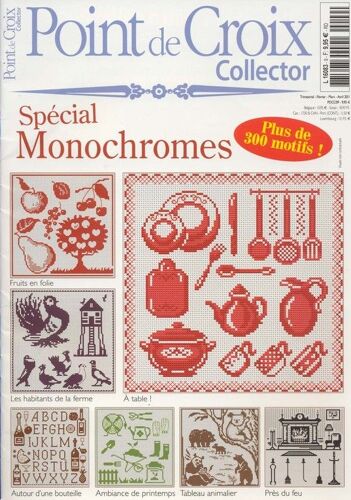 Point De Croix Collector  N° 9 : Spécial Monochromes - Plus De 300 Motifs
