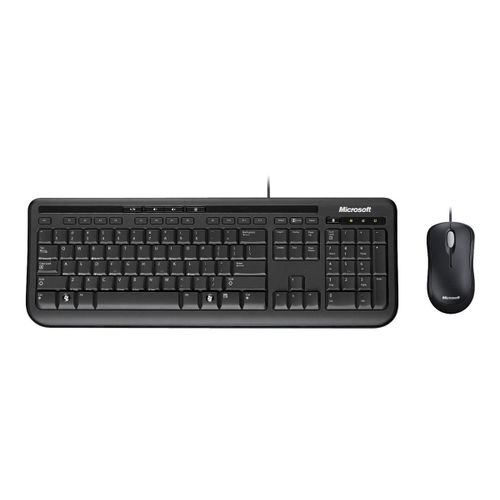 Bureau filaire Microsoft 600 - Ensemble clavier et souris - USB - Allemand