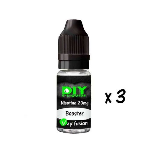 Booster 20mg nicotine 50/50 PG/VG lot booster 10ml Vapfusion de 1 à 20 - Lot de 3