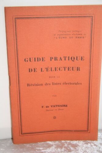 Guide Pratique De L'electeur Pour La Revision Des Listes Electorales