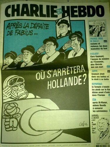 Charlie Hebdo  N° 651 : Après La Défaite De Fabius... Où S'arretera Hollande?
