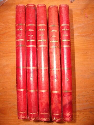 1869 L'echo De La Sorbonne Moniteur De L'enseignement Secondaire Des Jeunes Filles 5 Tomes
