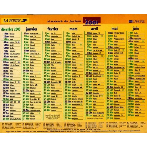Almanach Du Facteur 2001