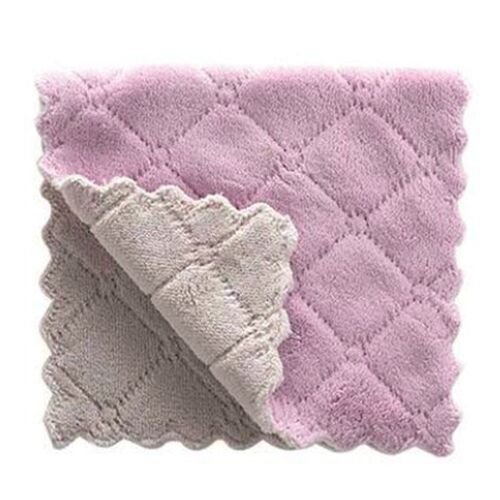 4 Pièces Double Face Magique Résistant À L'huile Chiffon De Nettoyage Absorbant Plat Chiffon Antiadhésif Huile Petite Serviette Cuisine Épaississement Serviette