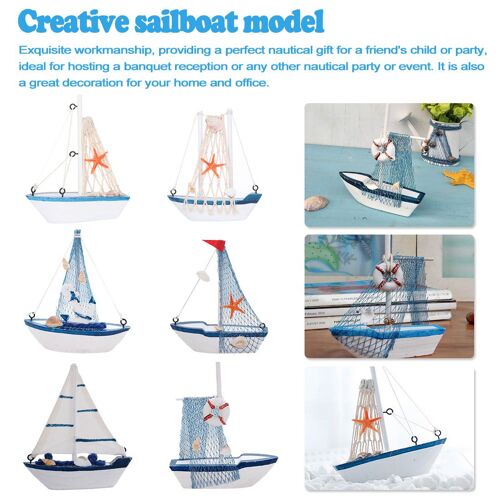 Nautique En Bois Bateau À Voile Bateau Bois Artisanat À La Main Rétro Bateau Modèle Bois Décoration Voilier Cadeau Enfants Décor À La Maison Ornements