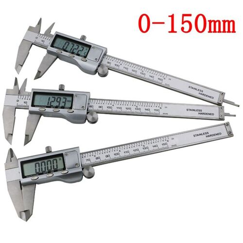 Nouveauté 1 pièces métal 6 pouces 150mm acier inoxydable électronique numérique Vernier pied à coulisse micromètre de mesure