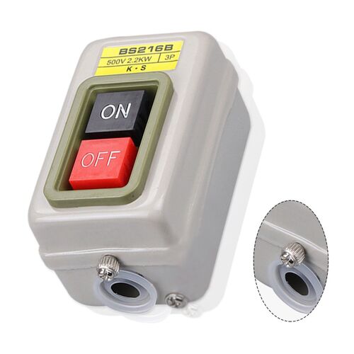 Interrupteur Marche/Arrêt À Bouton-Poussoir Triphasé Étanche 8a 380v Pour Mini Moteur