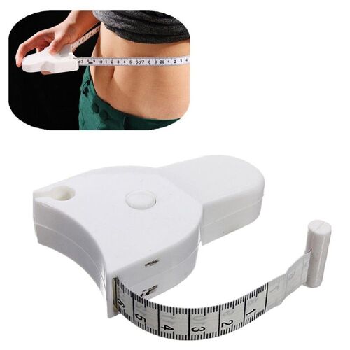 1 Pièce De Mesure De Perte De Poids De Graisse Corporelle Règle Rétractable 150cm Fitness Précis Étrier Ruban À Mesurer Accessoires Blanc
