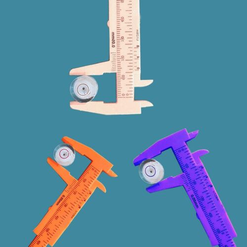 80mm plastique étrier outils de mesure précis Standard Vernier pied à coulisse Jade mesure règle cadeaux promotionnels couleur aléatoire