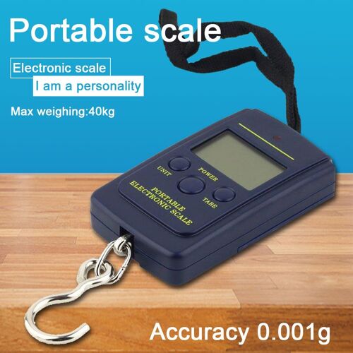 40kg x 10g Mini balance numérique pour la pêche bagages voyage pondération Steelyard suspendus balance électronique à crochet? outils de poids de cuisine