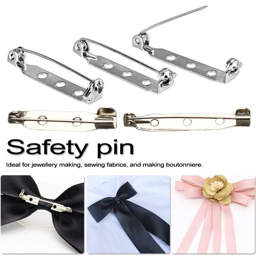 10 Pièces/Ensemble Pied De Broche 25mm-40mm Broches En Métal Dos De La Barre Arrière Porte-Badge Serrure De Sécurité Broche Broches Bricolage Bijoux Accessoires Pièces