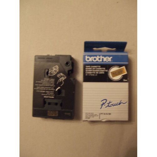 Brother Tc 891 - Ruban Cassette Titreuse - Fond Or Ecriture Noire
