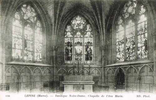 Carte Postale Ancienne, France, Marne ( 51 ), Lepine, Basilique Notre Dame, Chapelle De L'ave Maria