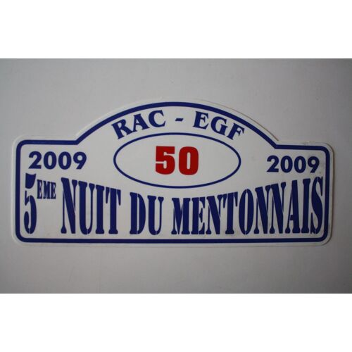 Plaque De Rallye Automobile