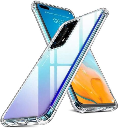 Huawei P40 Pro Housse Etui Coque De Protection 4 Coins Renforcé [Transparent]