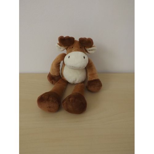 Doudou Cerf Élan Blanc Marron Gund