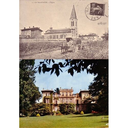 La  Talaudiere L'église En 1908 Et La Sablière