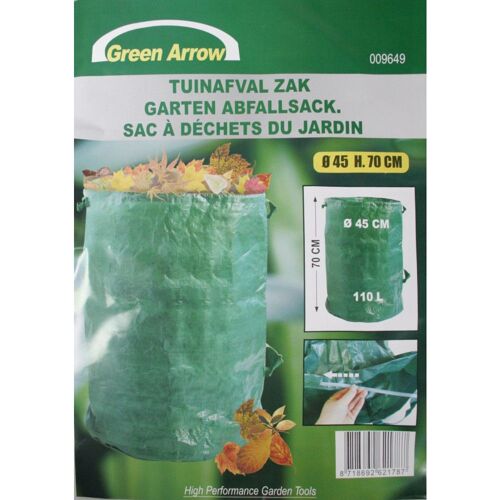Sac à Déchet de Jardin 110 L Réutilisable Résistant avec Poignées Feuilles élagage