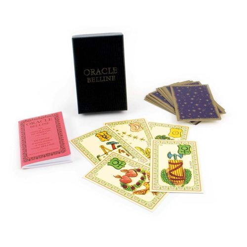 Cartomancie Oracle Belline, 52 Cartes En Coffret Noir Et Or - Avec Notice Trilingue