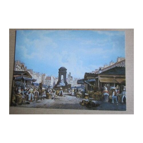 Carte Postale Affranchie  :  "Paris Tu Temps Jadis" Le March' Des Innocents (Litho De P. Benoist)