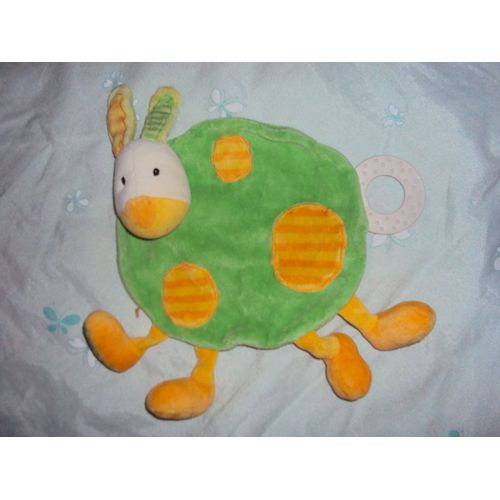 Doudou Plat Babysun Vert Lapin Ane