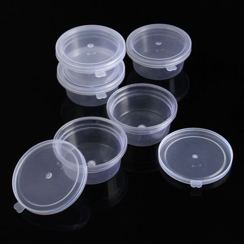 Xm Boîte De Rangement De 5 Pièces En Plastique Boîte De Rangement De Boules De Mousse Tasse De Rangement Transparente Couvercle Bijoux Collier Boîte De Collection 6.5cm X 5.4cm X 2.8cm