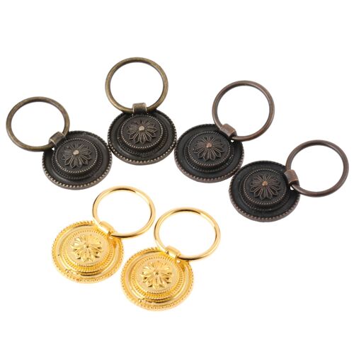 XM Boutons de tiroirs pour portes de cuisine Fleur ronde 30mm 2 pièces boutons et poignées de meuble antiques poignées de meubles